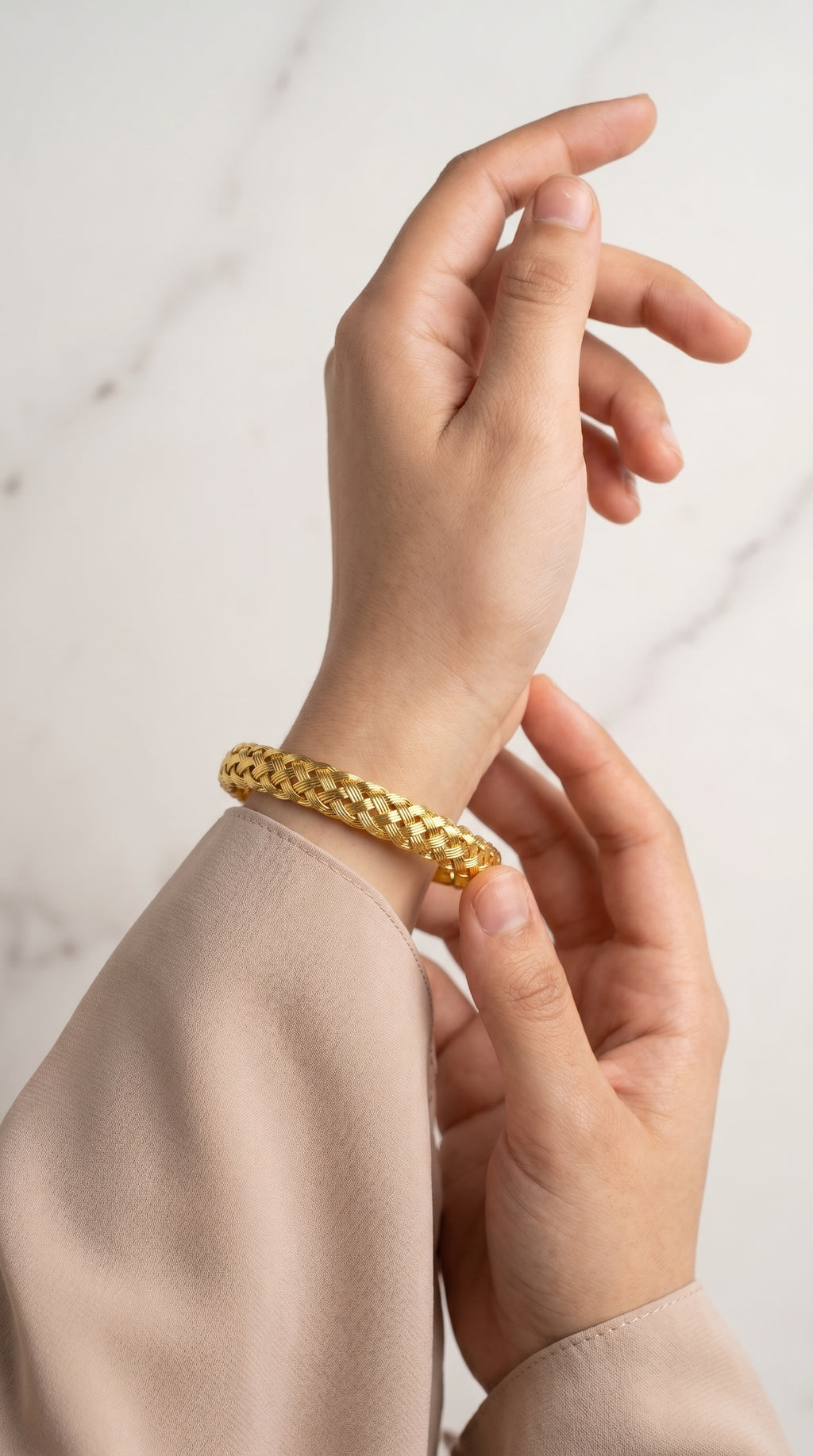 Ethereal Braided Gold Statement Cuff