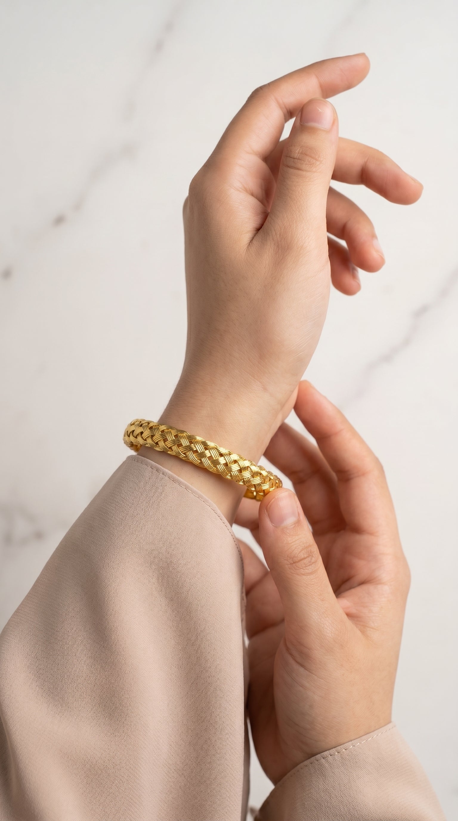 Ethereal Braided Gold Statement Cuff