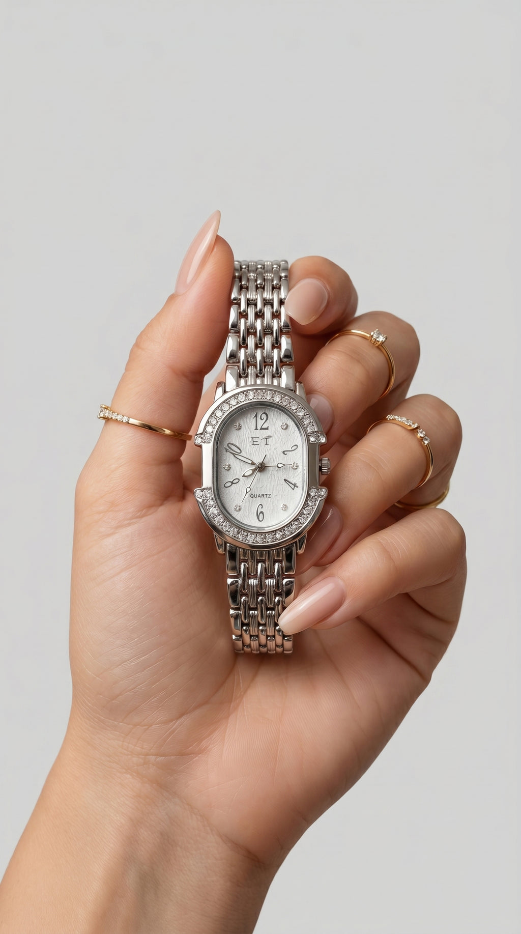 The Elina Oval Crystal Watch