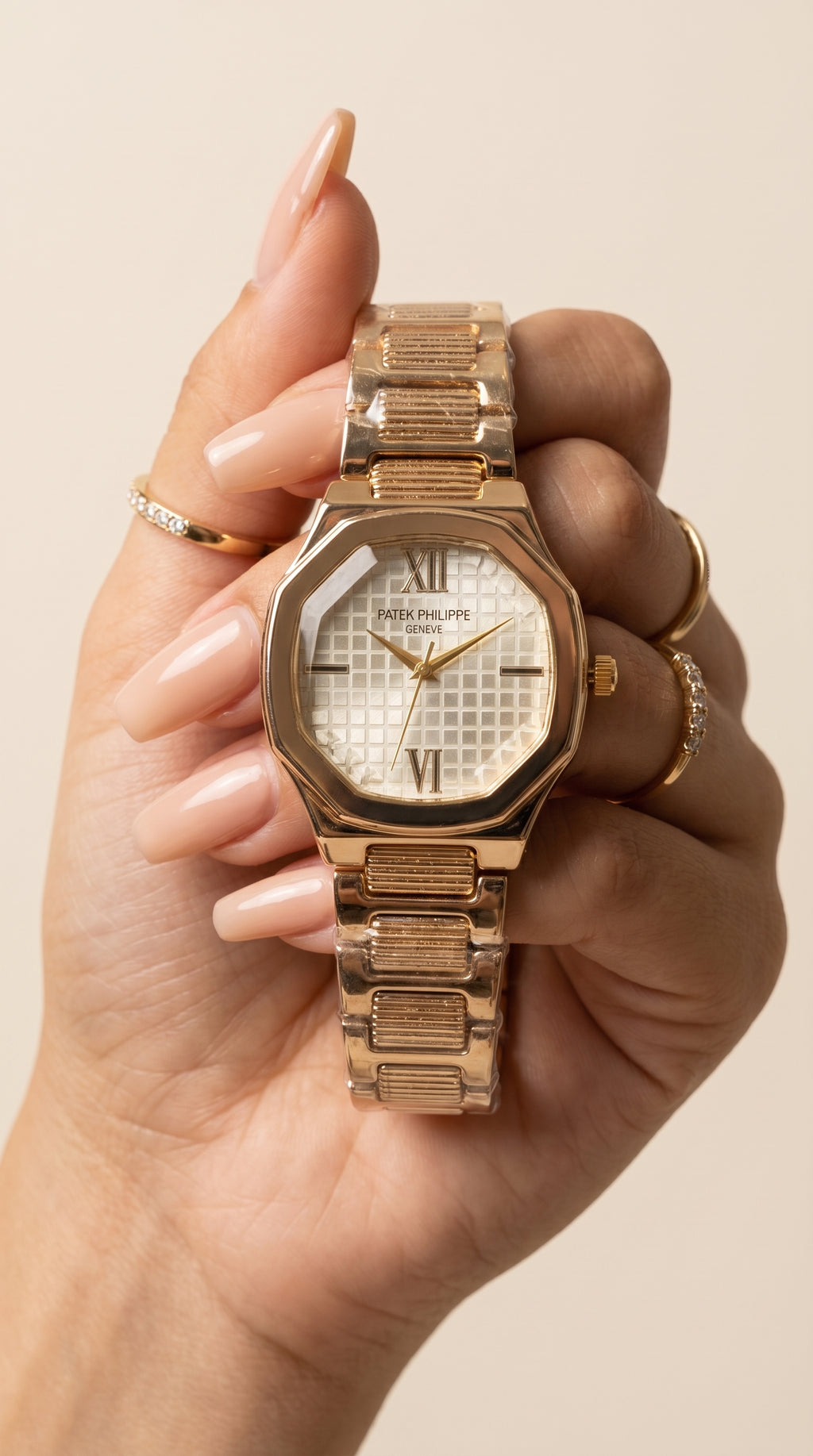 Vintage Octagon Rose Gold Watch