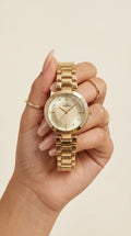 Radiant Gold Prism Elegance Watch