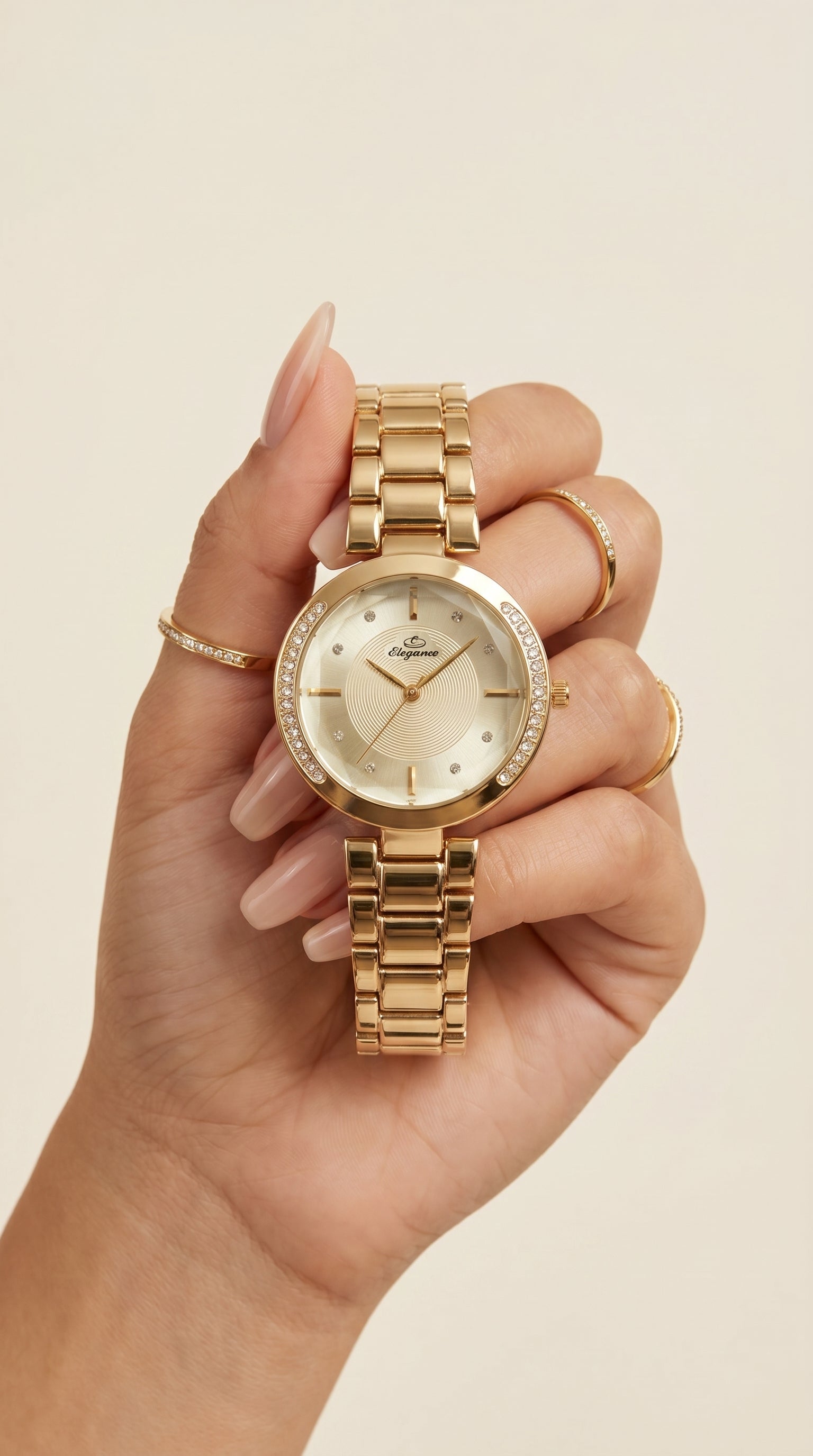 Radiant Gold Prism Elegance Watch