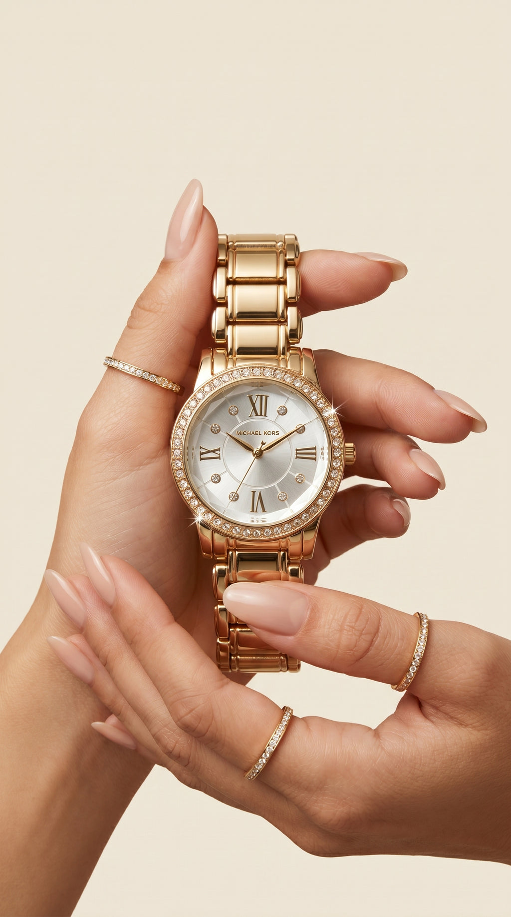 Royal Gold Roman Crystal Timepiece