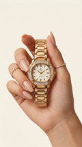 Regal Gold Cushion Crystal Watch
