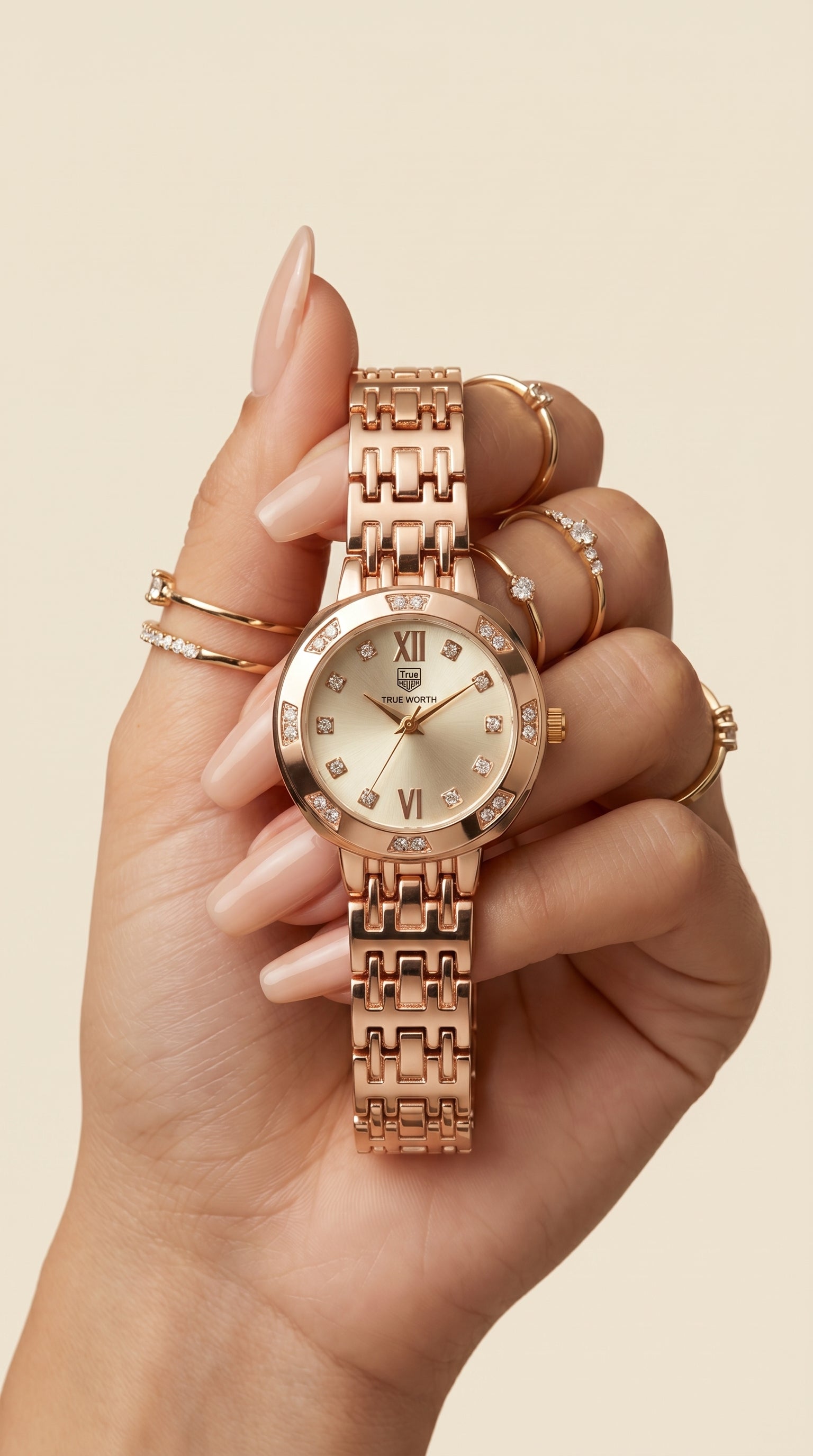 True Worth Gilded Jewel Timepiece