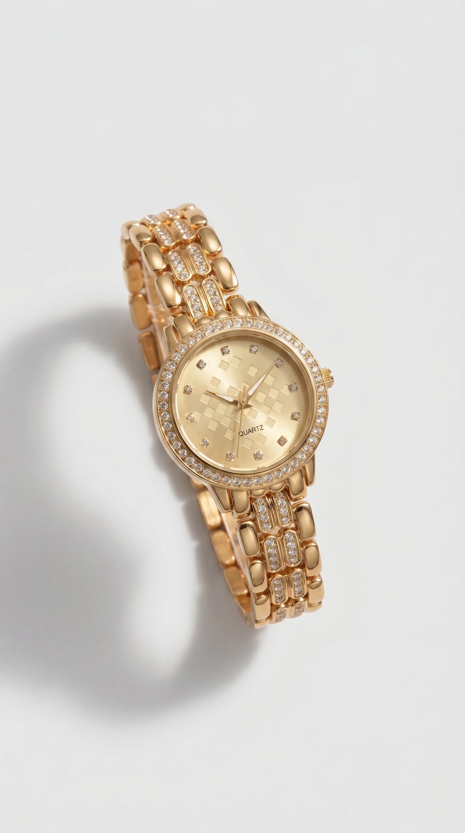 Gilded Grace Crystal Link Watch