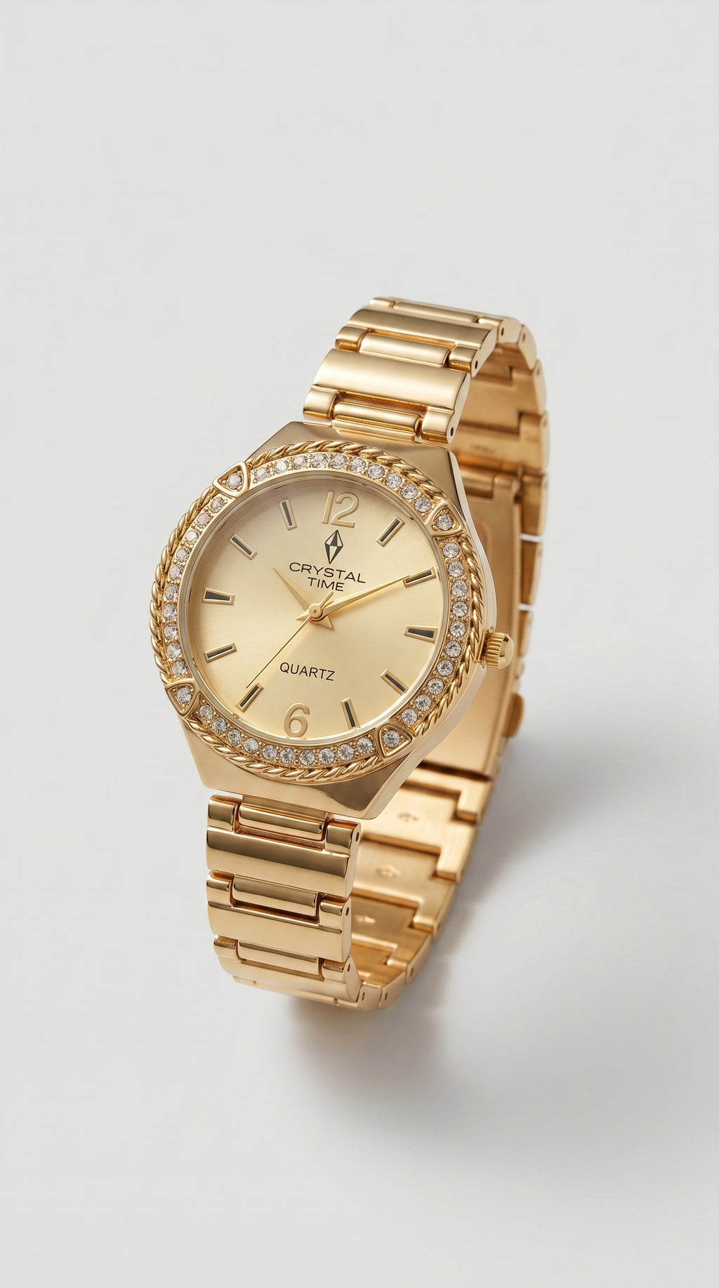 Golden Crystal Aura Timepiece