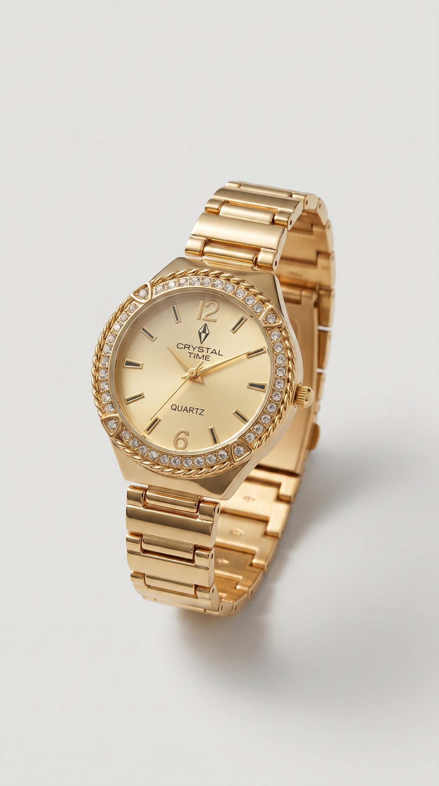 Golden Crystal Aura Timepiece