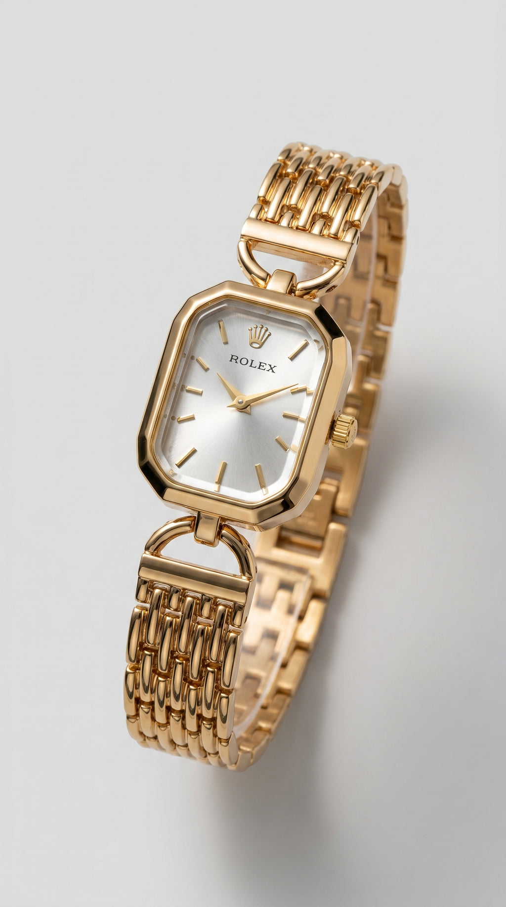 Classic Gold Emerald Cut Timepiece