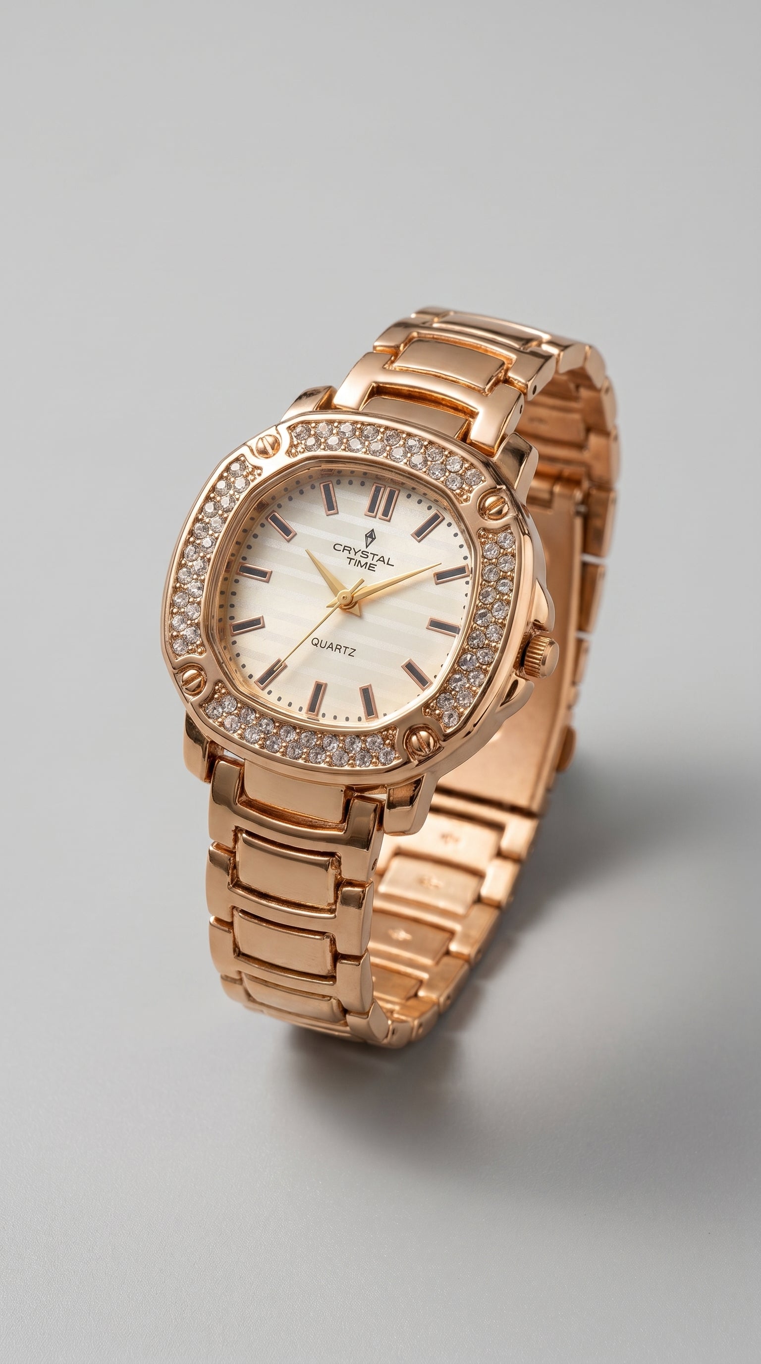 Regal Gold Cushion Crystal Watch