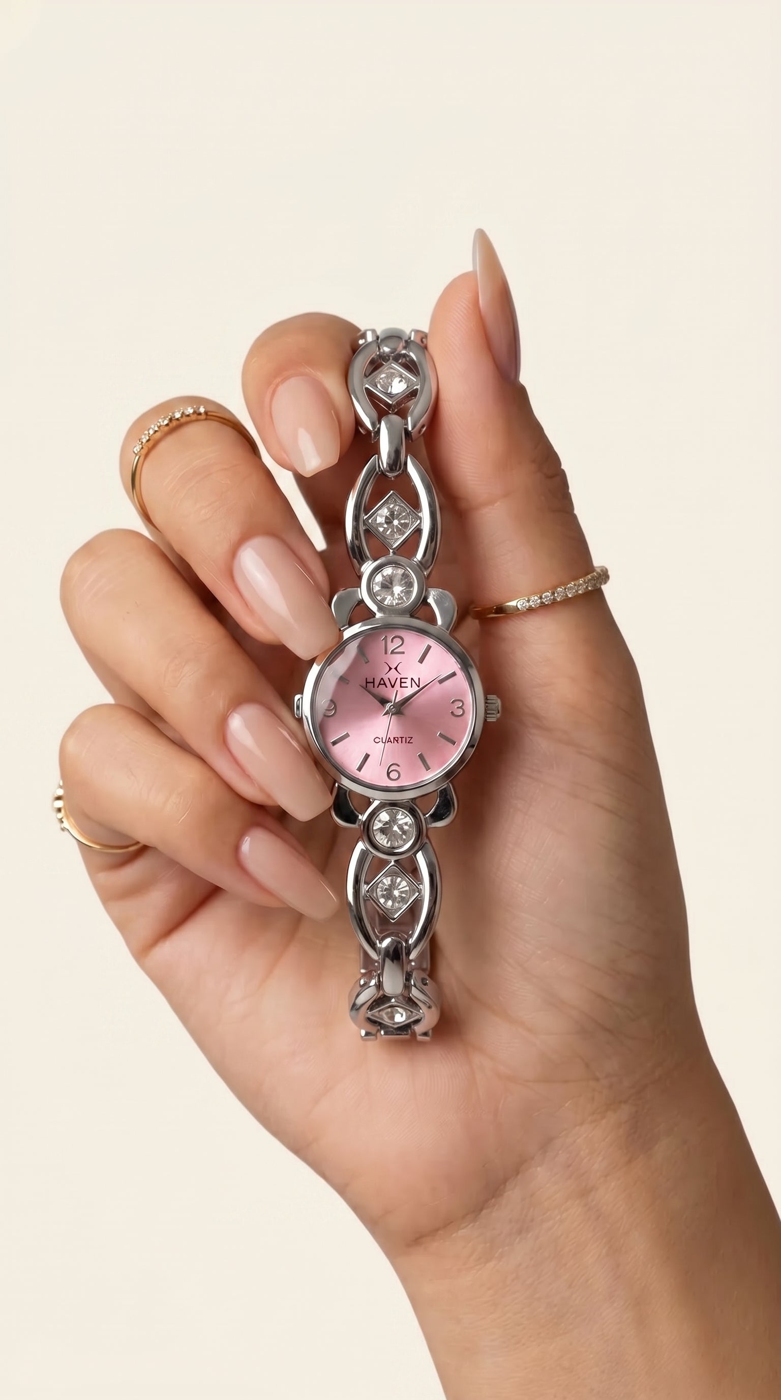 The Blush Rosé Crystal Watch for Women