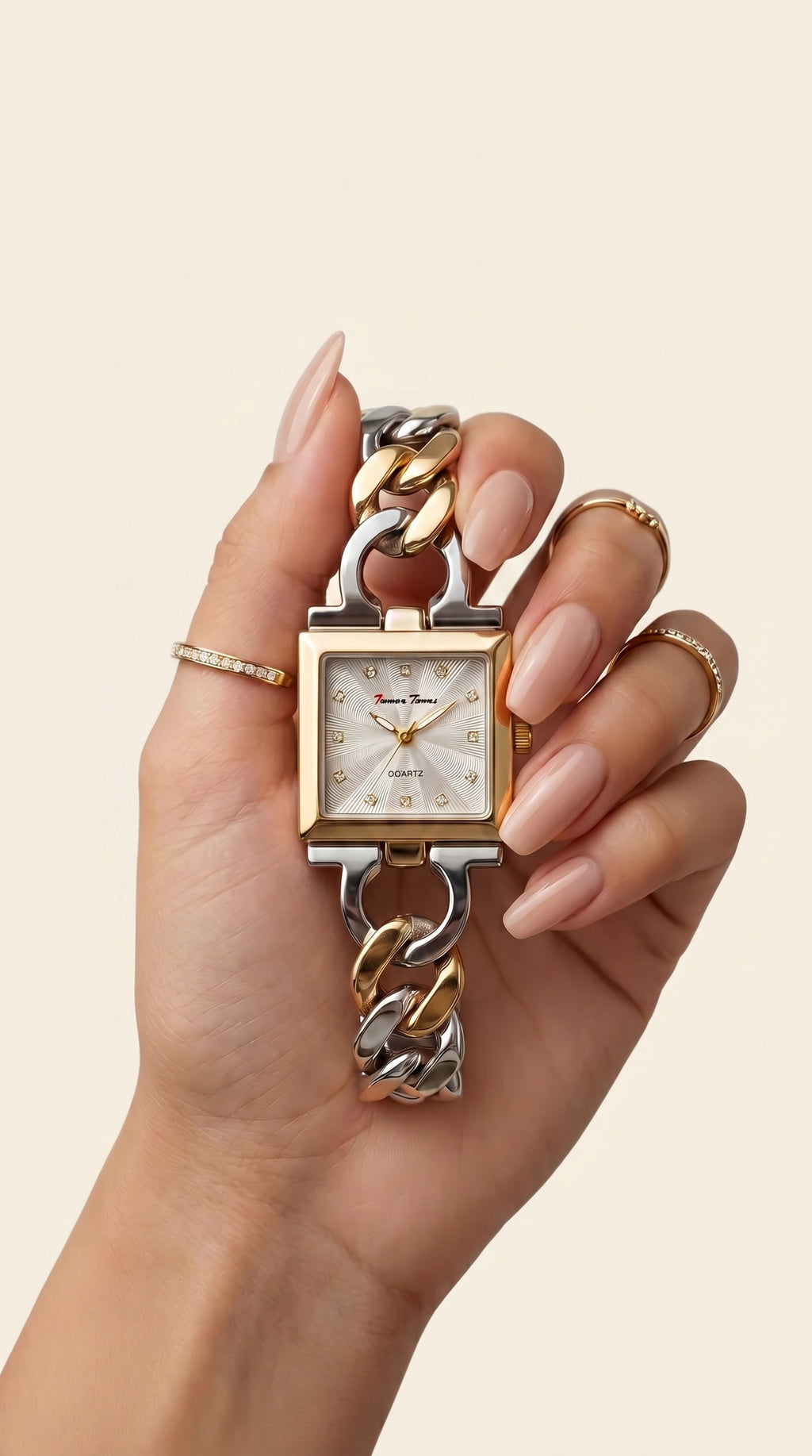 The Luna Two-Tone Cuban Watch
