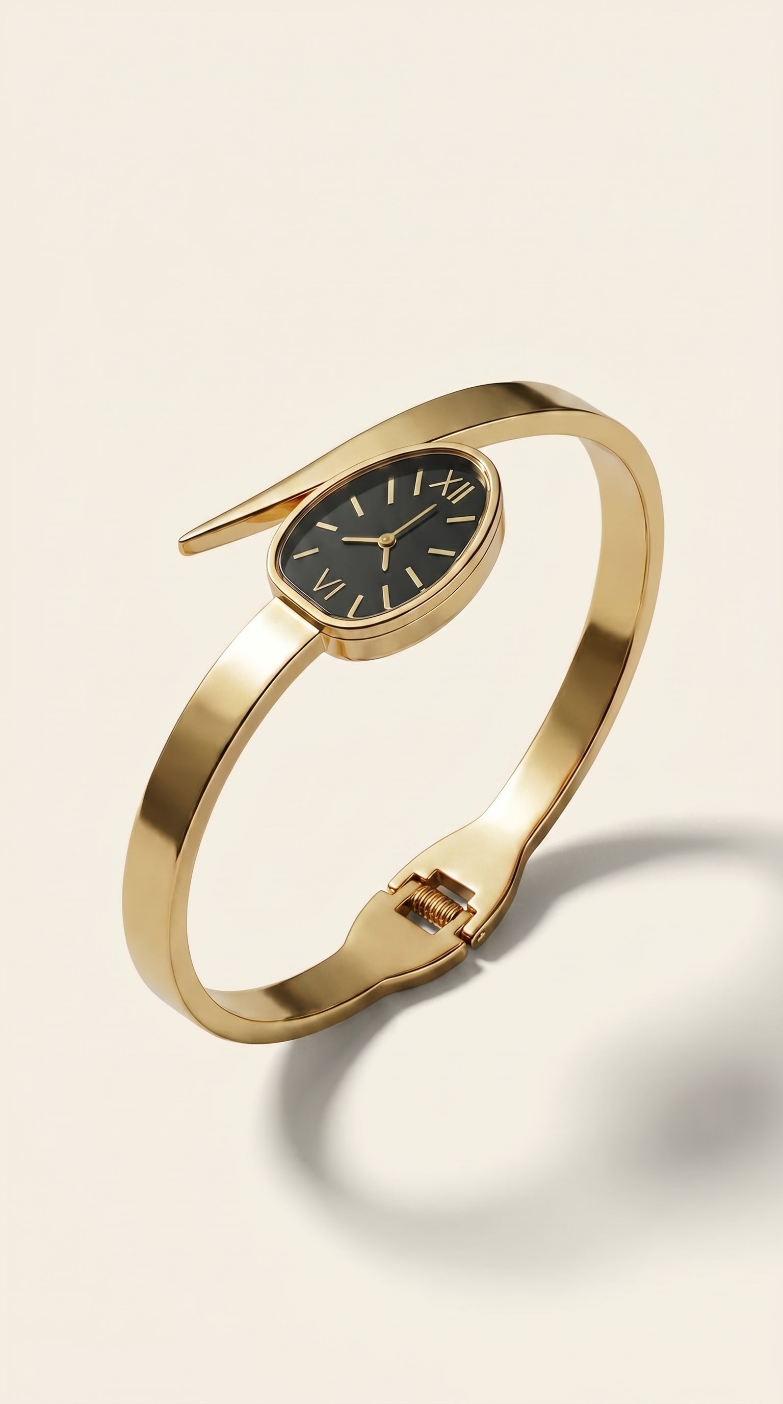 Luxury Snake-Style Stainless Steel Watch Bangle