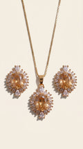 Champagne Gold Sunburst Jewelry Set