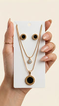 Roman Numeral Onyx Layered Set